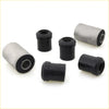 Rear front spring rubber bush set for datsun nissan 620 ute 1972-1979 black and silver cylindrical rubber bushings with hollow center