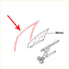 Red rubber rear glass run channel weatherstrip for toyota hilux 1988-1997 shown from the back side