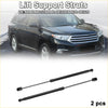Black metal rear glass window lift support struts for toyota highlander 2008-2013 shown as a pair