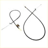 Rear hand parking brake cable for toyota hilux 2004-2015 black rubber coated with metal connectors and chain end visible
