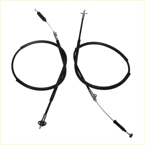 Black rubber-coated rear hand parking brake cables with metallic connectors for nissan ad wingroad y10 van slx nv