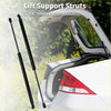 Black rear hatch lift supports for toyota sienna 2011-2020 with sleek cylindrical design and reinforced ends metal finish