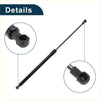 Black metal gas spring with cylindrical body and threaded ends for rear hatch lift support on 2010-2012 toyota prius