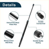 Black rear hatch lift support for toyota rav4 with smooth piston rod and durable steel body from back side view