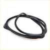 Black rubber rear hatch weatherstrip seal for nissan datsun fairlady z s30 240z 260z shown from back side