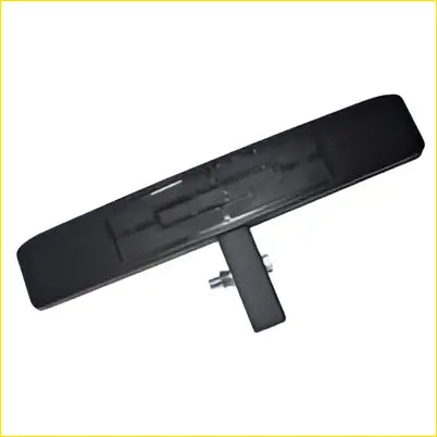 Black rectangular windshield wiper blade with sturdy metal bracket shown from the back fits rear hitch step 2 inch receiver