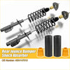 Black rear jounce bumper dust cover with coiled springs and yellow rubber bushings for toyota 4wd ute offroad use