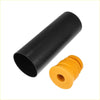 Rear jounce bumper dust cover with bright orange rubber bushing in black metal housing for toyota 4wd ute offroad use