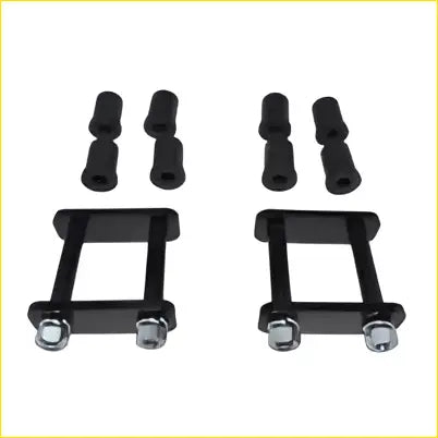 Black metal u-shaped rear leaf spring shackle brackets with threaded bolt ends for holden ej eh fb ek hd hr 1960-1967