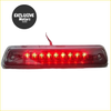 Rear led third brake light for ford f-150 2009-2014 with red rectangular led tail light and clear plastic housing back side view