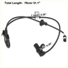Rear left abs wheel speed sensor for toyota highlander 2004-2007 black automotive sensor with two coiled cables and connectors