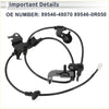 Black rear left abs wheel speed sensor for toyota rav4 with molded plastic housing and coiled wiring visible