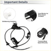 Rear left abs wheel speed sensor for toyota rav4 2014-2018 with black plastic connectors and coiled wiring