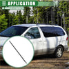 Black windshield wiper blade showing back side for rear left door window belt weatherstrip on toyota sienna 2004 2010