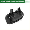 Black plastic rear left exterior door handle for Toyota Avalon 1995-1999 showing back with integrated spring mechanism