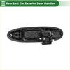 Rear left exterior black plastic door handle for toyota land cruiser 2008-2021 shown from back with mechanical latch