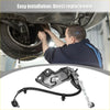 Black metal rear left height level sensor for Toyota 4Runner with coiled cable and silver linkage back side view