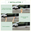 Rear left weatherstrip window seal for toyota sequoia with silver car door handle trim and pink ribbon tied around it