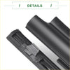 Rear left weatherstrip window seal for toyota sequoia black plastic rain guard with molded clip mechanism back side