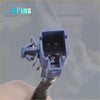 Blue plastic automotive connector with four pins on the back of rear liftgate door lock actuator for toyota prius 2010-2015
