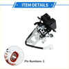 Black and silver rear liftgate door lock actuator with white connector for toyota sequoia 2001-2007 shown from back side