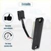 Black plastic rear liftgate release switch for toyota 4runner with short black wire and red white connector wires back view