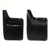 Black plastic rear mud flaps with glossy finish and molded contours for nissan navara d22 1997-2004 wheel wells