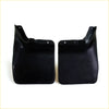 Rear view of black rubber rear mud flaps x2 for nissan navara d22 1997-2004 designed for vehicle protection