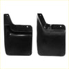 Black plastic rear mud guard flap x2 for nissan navara d22 1997 2004 shown from the back side