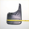 Black rubber rear mudflap for Toyota Hilux SR SR5 2005-2009 with molded mounting holes and central groove back side view