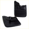Black plastic rear mudguard for Toyota Hilux 4x4 2004-2010 with molded contours and mounting holes back side view