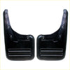 Black plastic rear mudguard mud flap with three horizontal ridges and mounting holes for toyota hilux sr5 kun26