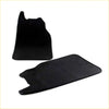 Black suede car floor mats shaped for driver and passenger for toyota hilux rear mudguard quarter panel use