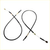 Black rear parking brake cable set with gold metal fittings and black rubber boots for toyota hilux 2wd dlx 1988-1997