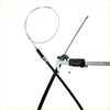 Black rear parking brake cable set with coiled stainless steel wire and black rubber grip for toyota hilux 2wd dlx 1988-1997