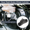 Black cast iron rear right brake wheel cylinder with threaded ports and mounting bracket for toyota 4runner 1987-2002