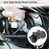 Black cast iron rear right brake wheel cylinder for toyota dyna 1999-2004 with threaded ports back side view