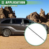 Black rear right door window belt weatherstrip made of durable rubber for toyota sienna 2011-2020 shown from back side