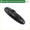 Black glossy plastic rear right exterior door handle with sleek oval design for toyota land cruiser 2008-2021 back side