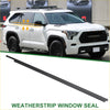 Black rubber rear right weatherstrip window seal for toyota sequoia 2008-2022 shown from back side