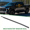 Rear right black rubber weatherstrip window seal for toyota tundra 2007-2021 shown from the back side