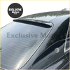 Black glossy rear roof spoiler with sleek aerodynamic design mounted on the back of a Toyota Crown car