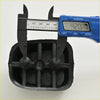 Black rubber rear bumper bar ends for mazda familia 4-door fa2 fa3 1964-1977 with molded grip ridges and circular indentation