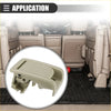 Beige plastic rear seat lock control lever for toyota 4runner 2009-2019 shown from back side