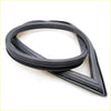 Black rubber weatherstrip seal coiled for rear side window installation on nissan datsun bluebird 510 wagon 68-73