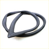 Black rubber rear side window weatherstrip with smooth flexible texture and reinforced edges for nissan datsun bluebird 510 wagon