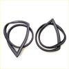 Black rubber rear side window weatherstrips for nissan datsun bluebird 510 1600 with smooth flexible texture