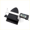Black rubber motorcycle front fender with sleek curved design and molded contours for aerodynamic fit