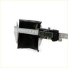 Black rubber rear spring bumper for Mitsubishi Triton L200 1996-2015 being measured with a digital caliper