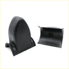 Black rubber rear spring bumper wheel cover protector for Mitsubishi Triton L200 1996-2015 shown from back side